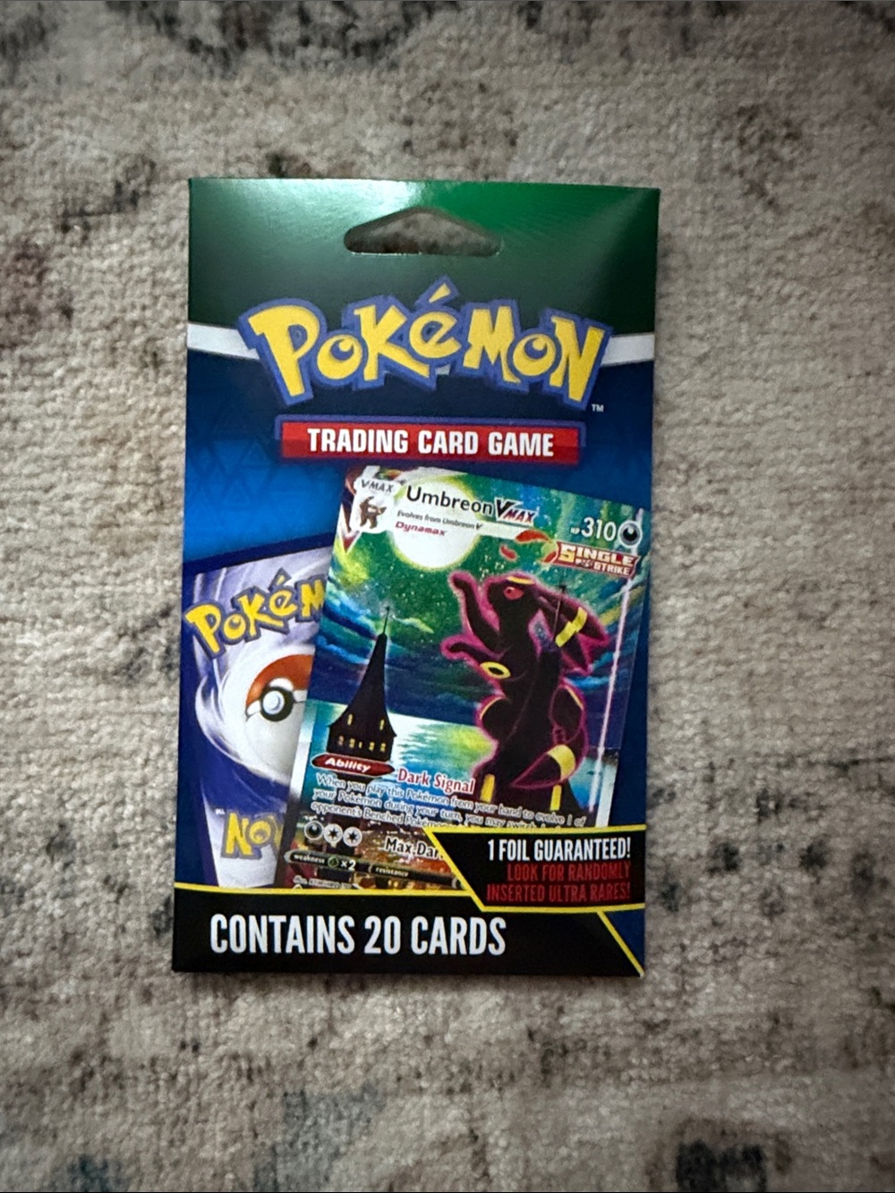 Pokemon Trading Card Game Booster Pack in Blue and Green